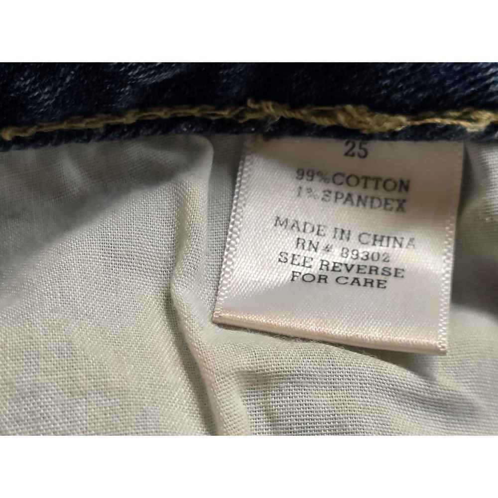 Altar‎ State Womens Denim Shorts Crochet Lace Distressed Blue Size 25 - Picture 6 of 7